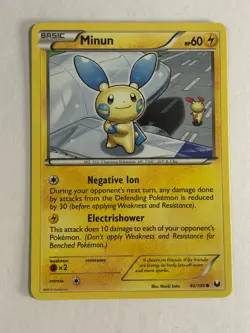 Pokemon TCG Dark Explorers Minun 40/108 Near Mint - Image 1