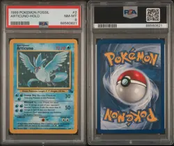 1999 Pokemon Fossil - Articuno Holo 2/62 PSA 8 - Image 3