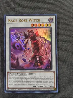 Yugioh! 1x Rage Rose Witch DOOD-EN040 Ultra Rare 1st Ed NM - Image 1