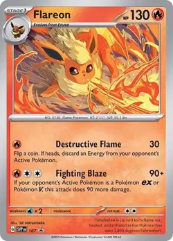 Flareon - 167 (Cosmos Holo) Promo SV: Scarlet & Violet Promo Cards NM Holofoil - Image 1