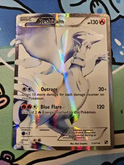 Pokemon TCG: Reshiram Full Art (113/114) Black & White: Base Set LP/MP - Image 2