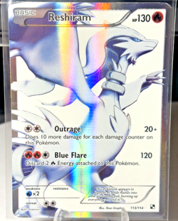 Pokemon TCG Black & White Full Art Reshiram 113/114 Holo - LP/MP - Image 1