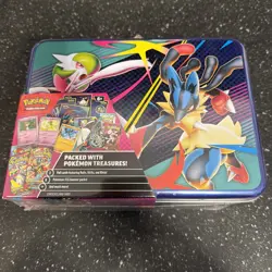 Pokemon 2025 Fall Mega Collector Chest Tin Box 6 Booster Packs & 3 Foil Cards - Image 1