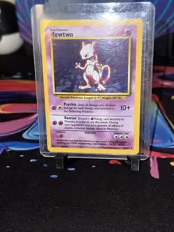 Mewtwo Base Set Holo Card 10/102 Light Played Pokemon - Image 1