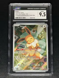 Eevee 173 Sv: Scarlet & Violet Black Star Promo Card Holo Pokemon TCG CGC 9.5 - Image 1