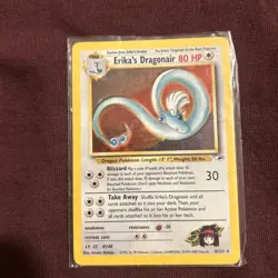 Pokemon TCG Erika's Dragonair Gym Heroes Holo Card 4/132 - Image 1
