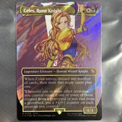 Celes, Rune Knight 209 Borderless Surge Foil Commander FINAL FANTASY English MTG - Image 1