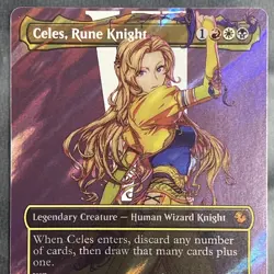 Celes, Rune Knight 209 Borderless Surge Foil Commander FINAL FANTASY English MTG - Image 4