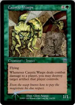 1999 MTG Mercadian Masques Caustic Wasps #234 Light Play - Image 1