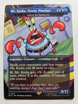 1x Mr. Krabs, Penny Pincher, Non-Foil, Spongebob Secret Lair Drop, MTG NM - Image 1