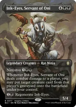 Ink-Eyes, Servant of Oni (Borderless) (77) (Foil) [Bloomburrow] - Image 1