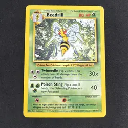 Beedrill 017/102 Base Set Unlimited Rare Pokemon - Image 1
