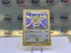 Pokemon TCG Zapdos Base Set 16/102 Holo Unlimited Holo Rare MP Condition - Image 1