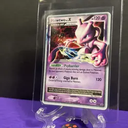 Mewtwo LV.X DP28 Diamond & Pearl Black Star Promo Holo Pokemon Card MP - Image 3
