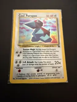 Pokemon TCG Cool Porygon #15 Black Star Promo Wotc Swirl Holo Sealed NM - Image 2