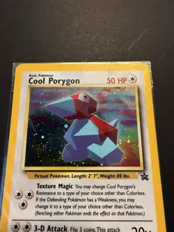 Pokemon TCG Cool Porygon #15 Black Star Promo Wotc Swirl Holo Sealed NM - Image 4
