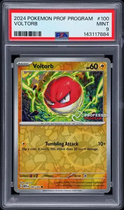 2024 POKEMON PROFESSOR PROGRAM PROMOS #100 VOLTORB PSA 9 - Image 1