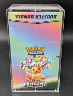 Pokemon TCG S&V Prismatic Evolutions Booster Bundle Display Case w/Acrylic Case - Image 1