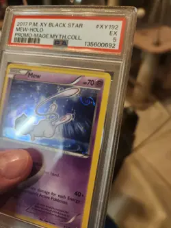 2017 Pokemon XY Mew Holo XY192 Black Star Promo Myth Coll. FULL SWIRL PSA 5 - Image 1
