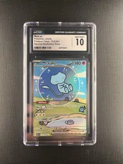 POKEMON Mew EX 2024 SV Paldean Fates 232/091 SIR Bubble Mew ENG CGC 10 Gem Mint - Image 1