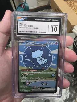 POKEMON CGC 10 Gem Mint 2024 SV Paldean Fates Mew ex 232/091 SIR Bubble Mew - Image 1