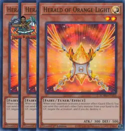 Yugioh! 3x Herald of Orange Light BLMM-EN103 Ultra Rare 1st Ed NM - Image 1