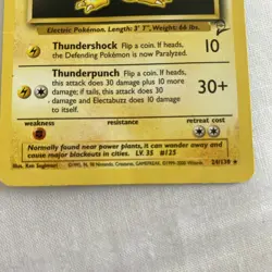 Pokemon TCG Electabuzz Non-Holo Rare Card 24/130 Base Set 2 - Image 3