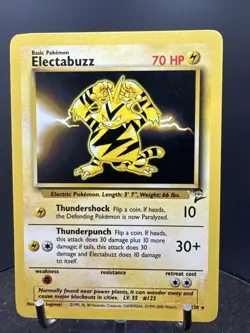 Pokemon TCG Card 2000 Base Set 2 Electabuzz 24/130 - Image 2