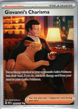 Giovanni's Charisma 204/165 SV: Scarlet & Violet 151 - Pokemon Card - NM - Image 1