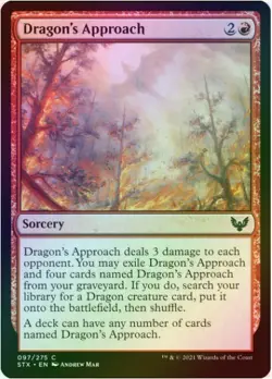 1 x Dragon's Approach - Foil - Strixhaven - LP - MTG - Image 1