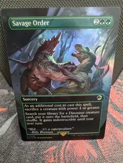 Savage Order (Borderless) FOIL Universes Beyond: Jurassic World Collection - Image 3