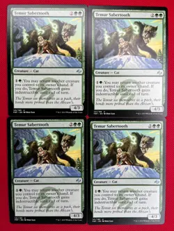 MTG 4X Temur Sabertooth X4 Fate Reforged Magic - NM - Image 1