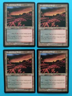 🌄4X Shadowblood Ridge🌄 Odyssey Vintage MTG | NM/Unplayed! | Actual pics!!! - Image 1