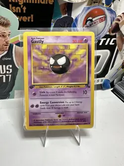 1999 Pokemon Fossil Basic Gastly 1st Edition 33 62 Wotc Vintage Uncommon Card - Image 1