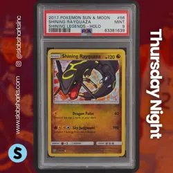 2017 POKEMON SHINING LEGENDS #56/73 SHINING RAYQUAZA PSA 9 - Image 1