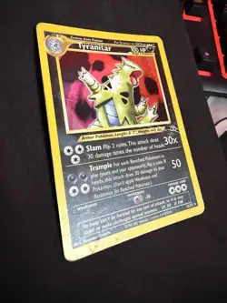 Pokemon TCG Tyranitar Holo Rare Card 12/75 Neo Discovery HP/CREASES - Image 5