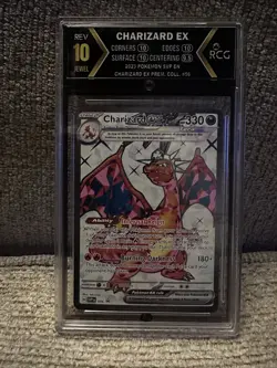2023 Pokemon CHARIZARD EX SVP EN-SV Black Star Promo #056 - RCG 10 JEWEL - Nice! - Image 1