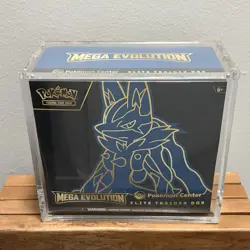 SEALED Pokemon Mega Evolution Pokemon Center Lucario ETB | ACRYLIC CASE INCLUDED - Image 1