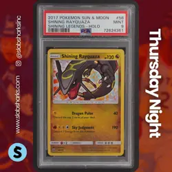 2017 POKEMON SHINING LEGENDS #56/73 SHINING RAYQUAZA PSA 9 - Image 1