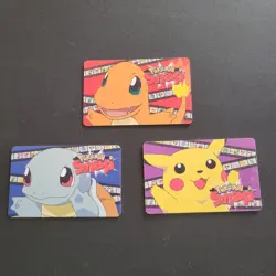 Pokemon Snap Blockbuster Video Smart Card Set of 3 Vintage 1999 Pikachu Squirtle - Image 1
