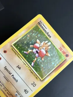 Pokemon TCG Hitmonchan 7/102 Base Set Holo MP - Image 4
