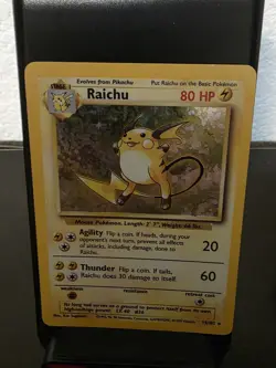 Pokemon TCG Raichu Holo Rare Card Base Set, 14/102 - Image 1