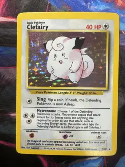 Pokemon TCG Clefairy Holo Rare Unlimited #5/102 Base Set - Image 1