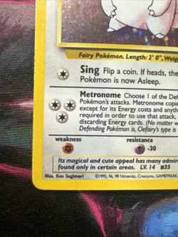 Pokemon TCG Clefairy Holo Rare Unlimited #5/102 Base Set - Image 5