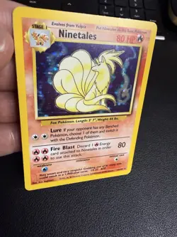 Pokemon TCG Ninetales Base Set 1999 Holo Rare Card 12/102 Unlimited - Image 3