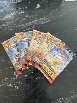 Pokemon TCG Scarlet & Violet Surging Sparks Booster Packs Lot - 5 Sealed Packs - Image 1