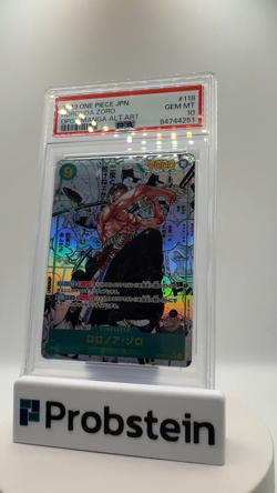 2023 One Piece OP06 Japanese Manga Alternate Art #118 Roronoa Zoro PSA 10 - Image 2