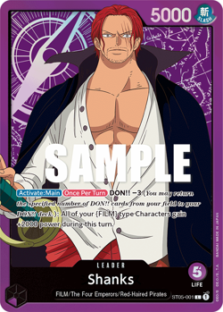 One Piece! Shanks ST05-001 L - Leader - Film Edition - Foil - English - NM/Mint - Image 1