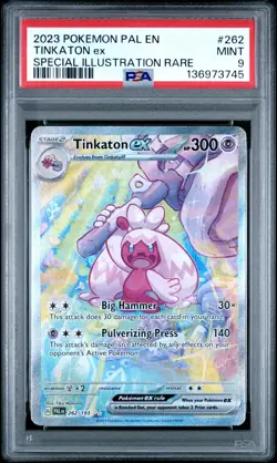 2023 Pokemon S&V Paldea Evolved Tinkaton ex Illustration Rare PSA 9 #262/193 - Image 1