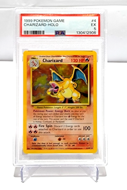 1999 Pokemon TCG Charizard-Holo Rare Card 4/102 PSA 5 EX - Image 1
